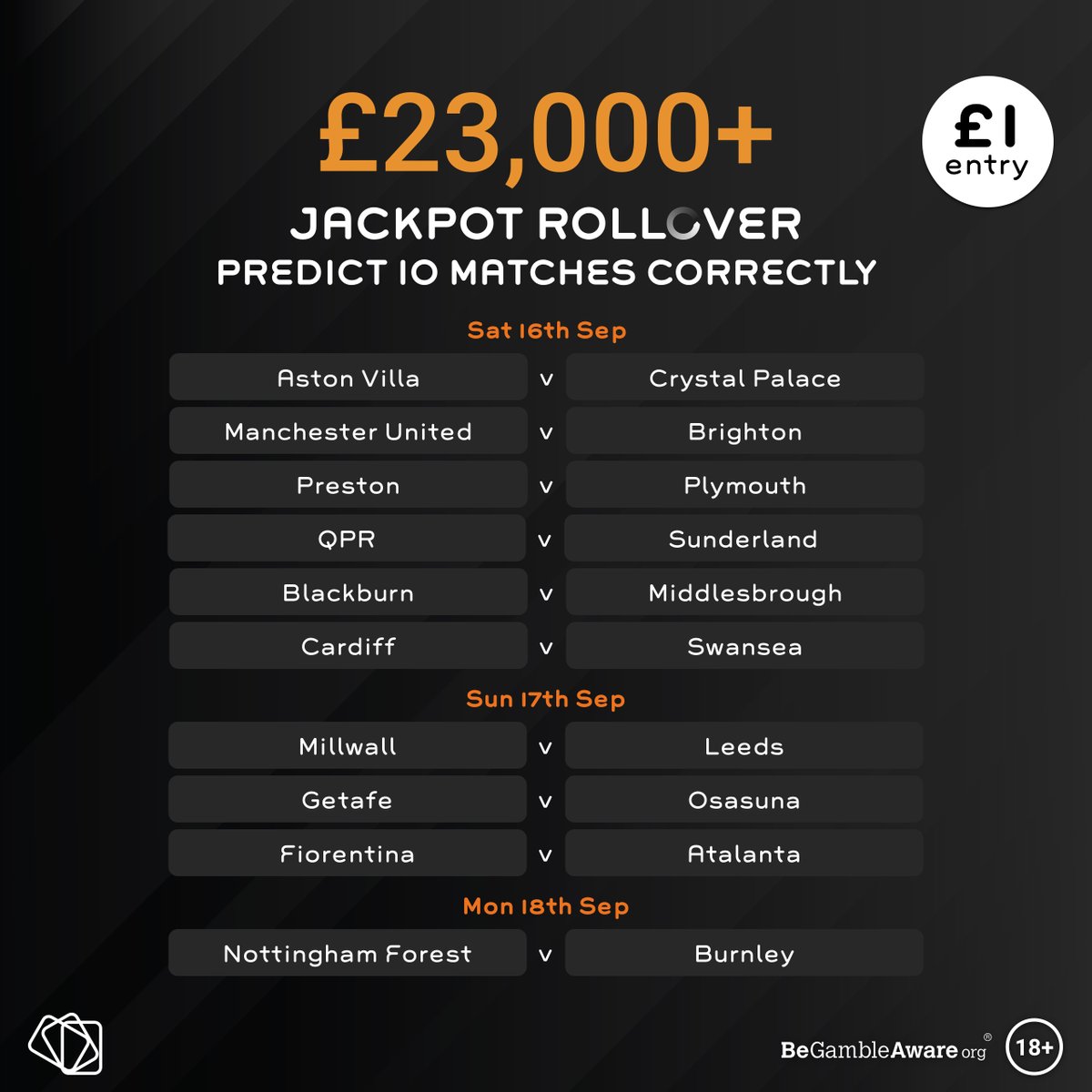MiPoolsUK's tweet photo. 🚨This week's Jackpot Rollover is now open! 🚨

No winners last week, will you be our big winner this weekend? 🏆

Make 10 Predictions now. Must be 18+. More info. 👇
https://t.co/5KSQvmcqOO

#ItPaysToPlay https://t.co/aD7P4u3deG
