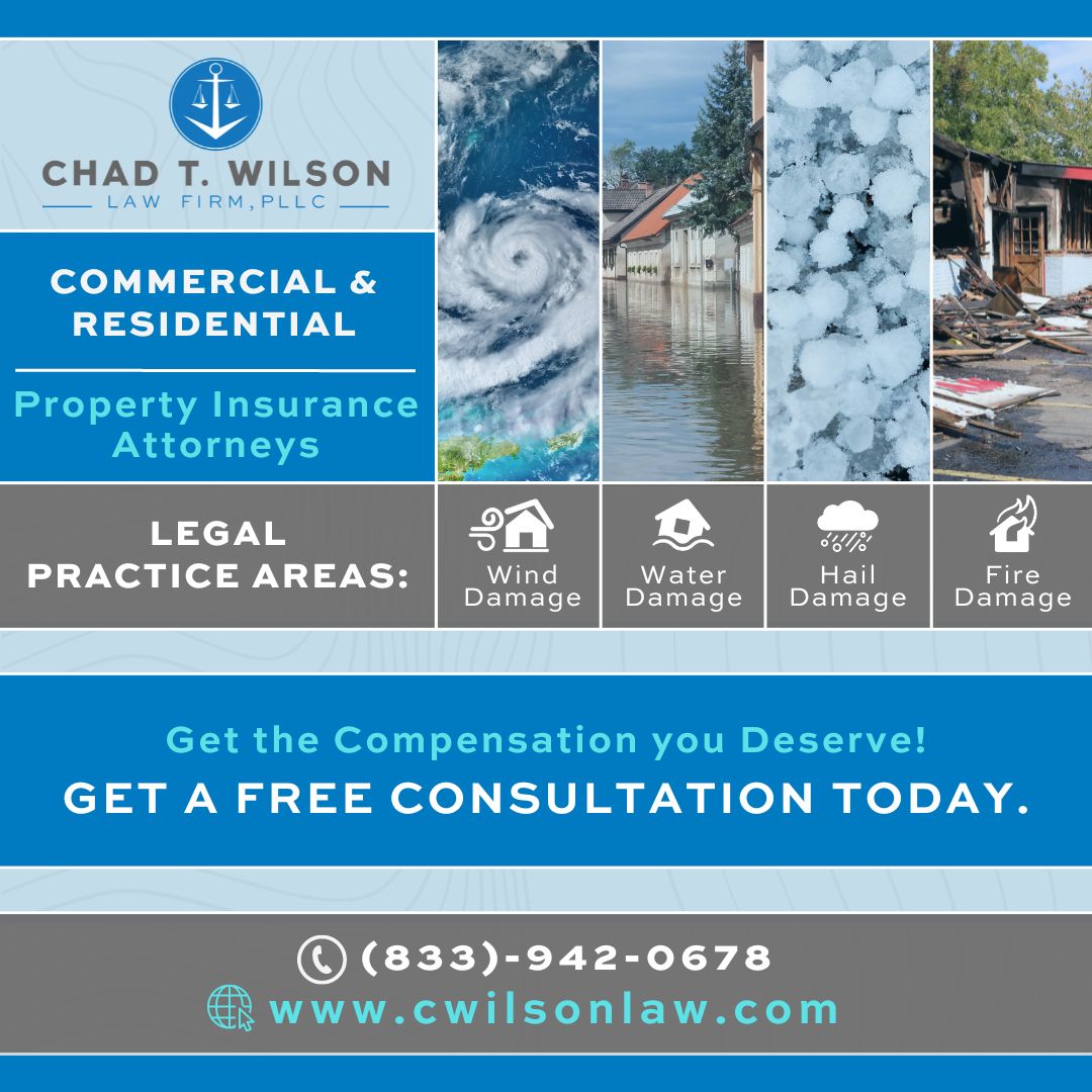ChadFirm's tweet photo. Our Practice Areas ๐!
๐ช Windstorm/Hurricane Damage Claims
๐ง Water Damage Claims
๐จ Hail Damage Claims
๐ฅ Fire & Smoke Damage Claims
โ
Plus more
Learn more:
https://t.co/S2hu9lduP9
#insuranceattorney #chadtwilsonlaw #insurancelawyer #insuranceclaim #publicadjusters #hail https://t.co/cVQd5N4kp1