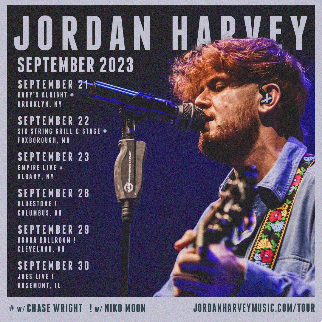 Back in the States and back out on the road. Ripping some tunes with @realCHASEWRIGHT and @nikomoon later this month - grab your tickets now and I cannot wait to see y'all out there! 🎟 🔗 jordanharveymusic.com/tour