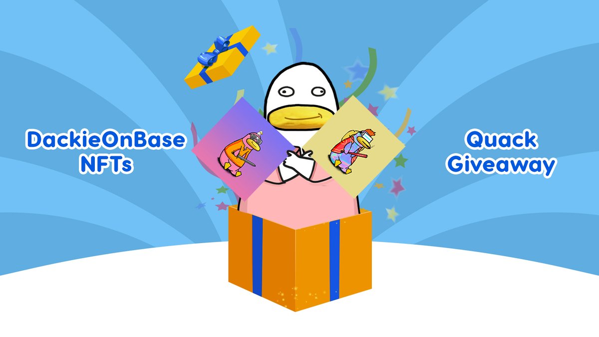 ItsDackie's tweet photo. LET'S QUACK QUACK #Giveaway 🚀

⏰ Every Week
🎁 Dackie On Base #NFT
👤 2 Awesome Top Contributors

Rules📜

🦆 Post threads or articles about Dackie ecosystem
🦆 Join & be active in Dackie's community
🦆 Make creative content (videos, memes, quacketc...)

QuackJoin Dackie community on
https://t.co/sg3cbdVxV7

QuackHard, QuackLuck, QuackNFT 🦆🦆🦆