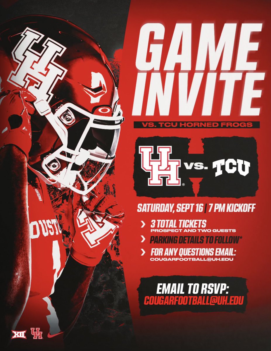 Excited to be in Houston this Saturday!! @TJ_Randall12 @Jimmy_UHFB @rajesh_murti