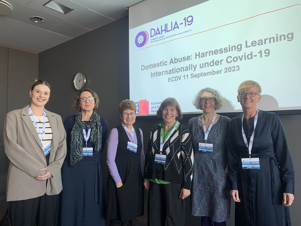 HRFoster's tweet photo. Another first: Cathy Humphreys presenting in-person with the #dahlia19 team  (though still missing our South African study colleagues) #ECDV2023 https://t.co/qHnJGAMxJ6