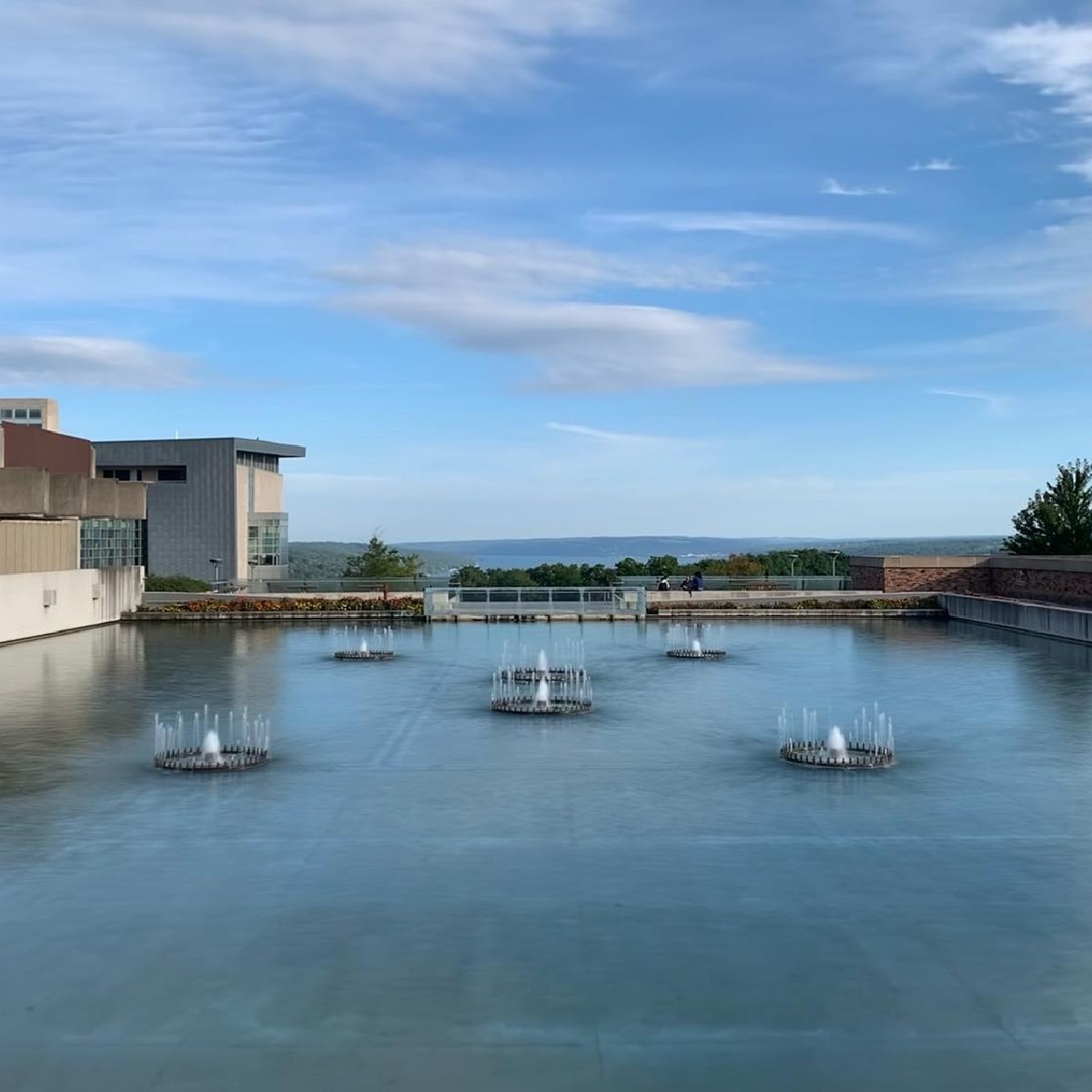 Today marks the 22nd anniversary of the terrorist attacks of September 11, 2001. In memory of all who lost their lives and with respect to all affected by these tragic events, Ithaca College will continue its annual tradition of lowering the Dillingham fountains for the day.