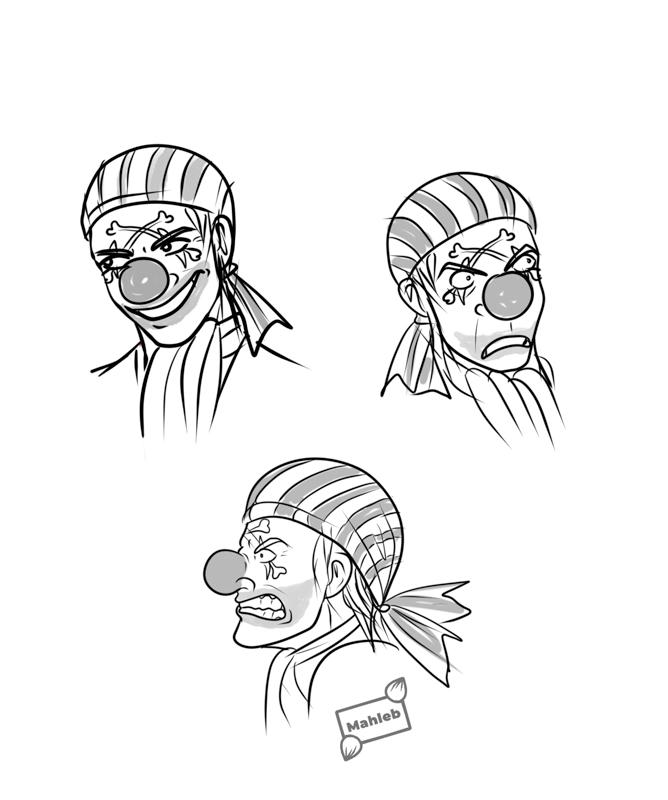 Mahleb_'s tweet photo. #buggy #onepiece #Netflix #buggytheclown 
#OnePieceLiveAction #opla #OnePieceNetflix
There's not enough time for anything, so a few quick Buggy sketches)) https://t.co/ITNz4VIDVe