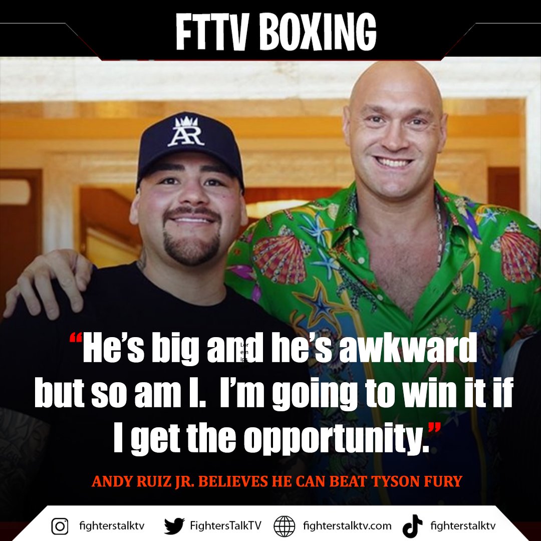 Andy Ruiz Jr. believes he can beat Tyson Fury and wants to fight him in Mexico at the Azteca Stadium. He's confident in his skills, despite Fury's size and awkwardness. Ruiz is eager for a WBC title shot and hopes for the opportunity from WBC president Mauricio Sulaimán. Read…