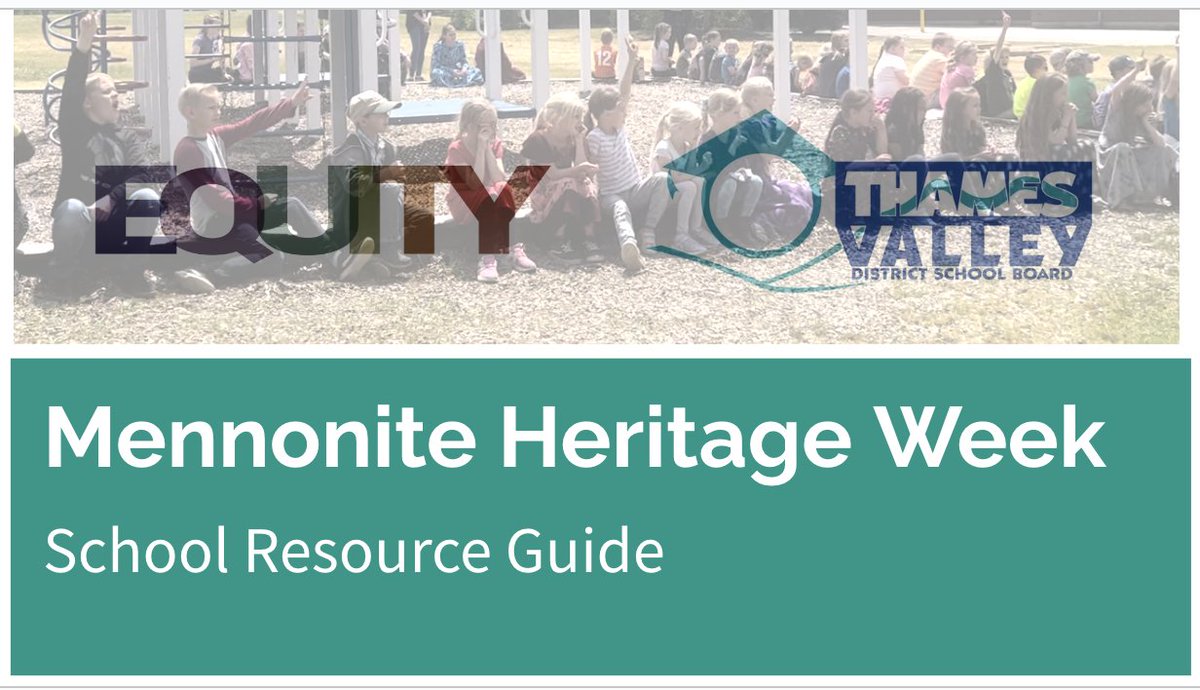 Mennonite Heritage Week is Sept. 11-15 this year &amp; we're pleased to provide a School Resource Guide, containing important information and curriculum connections. #TVDSB staff can check out the guide at the following link:

docs.google.com/presentation/d…