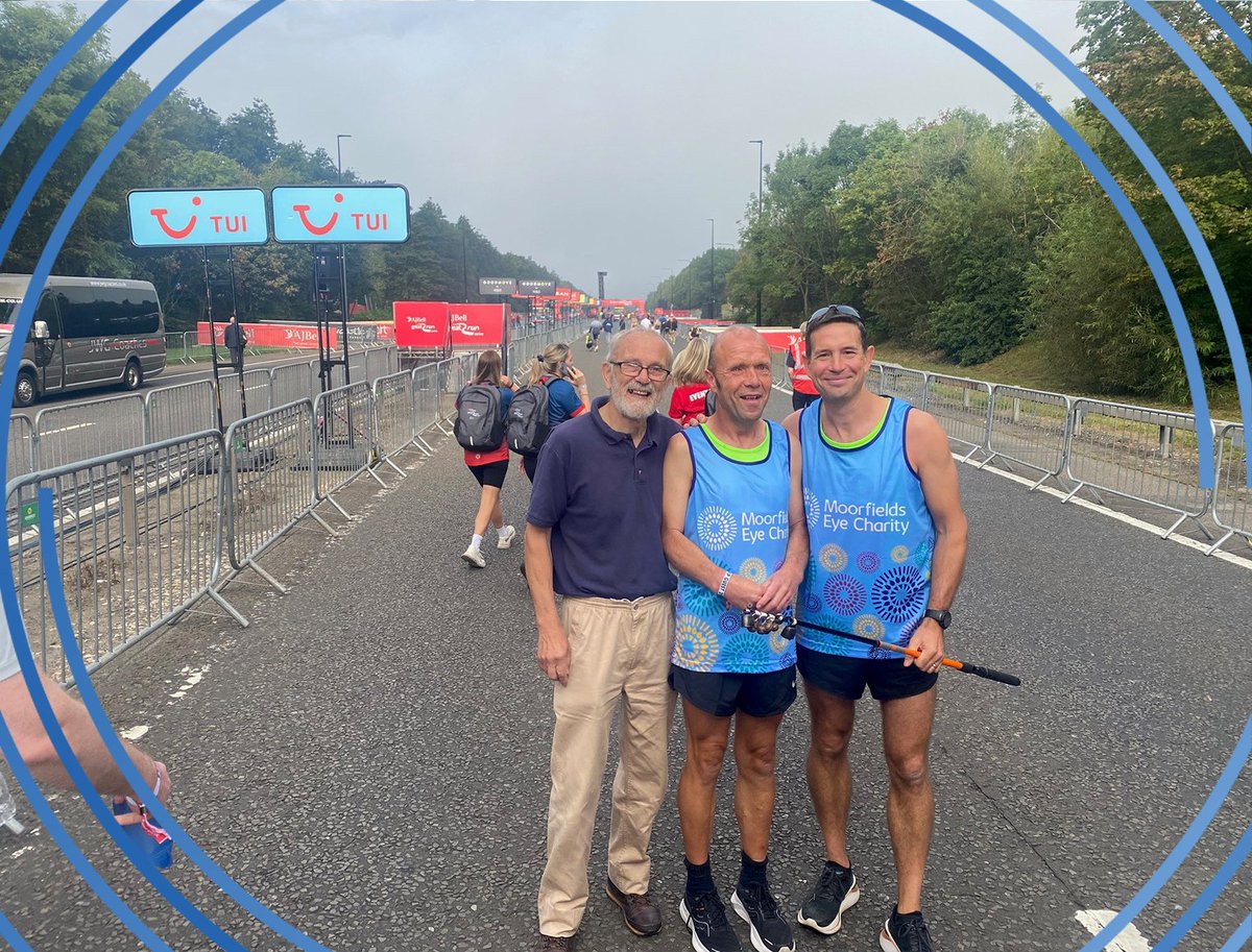 Huge congratulations to our supporter Keith Turner, who ran the <a href="/Great_Run/">Great Run</a> alongside his guide, Jim Roberts, completely unsighted and untethered - creating a new world record!🏅
#TeamMoorfields