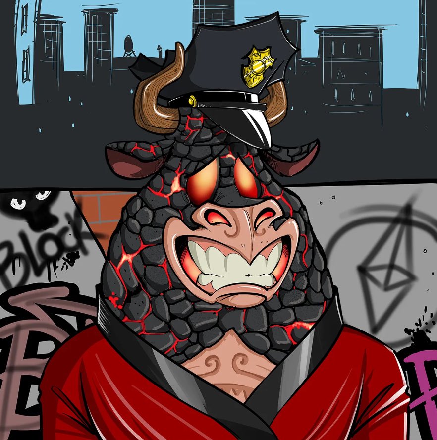 MaxiXmeta's tweet image. GM!
#ApeTraitOfTheDay 

Day # 73 - Bulls On The Block On Stage!

@TankMan33169 
@antmonge_x