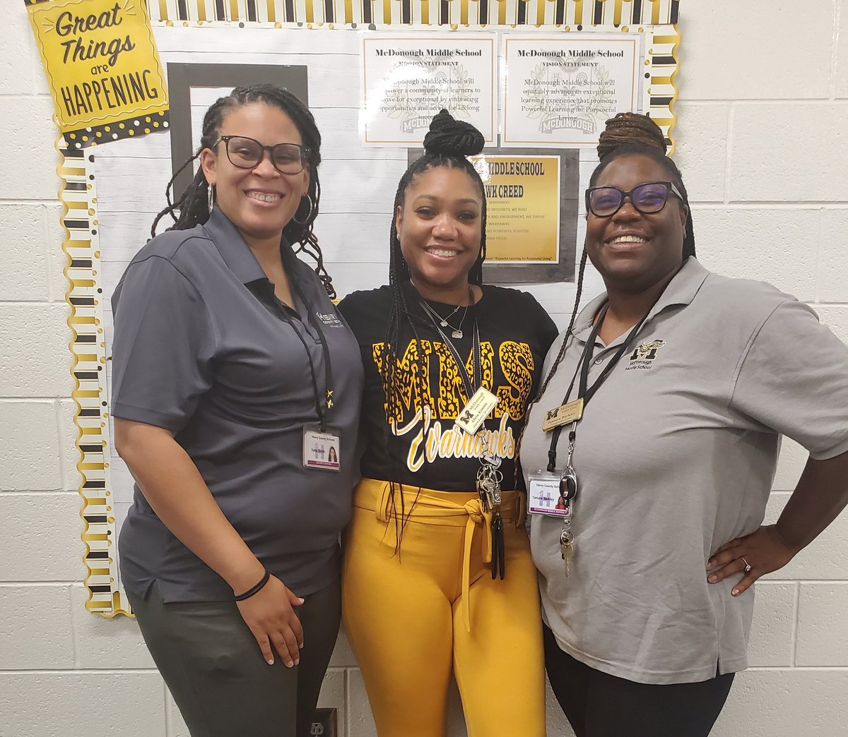 Yetta Smith (@hcs_ysmith) on Twitter photo In this photo is over 25+ years of friendship! From our pre-teen years at Henry County Middle to now working in Henry County Schools (<a href="/MMS_HCS/">McDonough Middle School</a>) to support our future leaders! This is what Henry County is truly made of!!!
#WinningForKids
#HenryCountyMade In this photo is over 25+ years of friendship! From our pre-teen years at Henry County Middle to now working in Henry County Schools (<a href="/MMS_HCS/">McDonough Middle School</a>) to support our future leaders! This is what Henry County is truly made of!!!
#WinningForKids
#HenryCountyMade