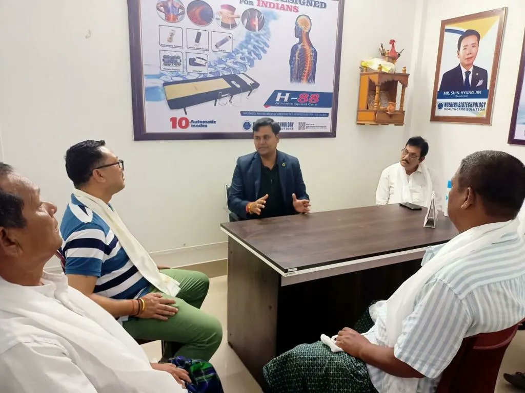 ZingnuChau's tweet photo. Inaugurated "NUEREPA BIOTECHNOLOGY Healthcare Solutions" Namsai Centre joined in by Dist President Sujana Namsoom ji at 2nd Mile, Namsai.

Facility caters an array of massages with its automatic H-88 Advance Thermal Massager that helps to relieve several health-related issues.1/2 https://t.co/ANJMvbjrgR