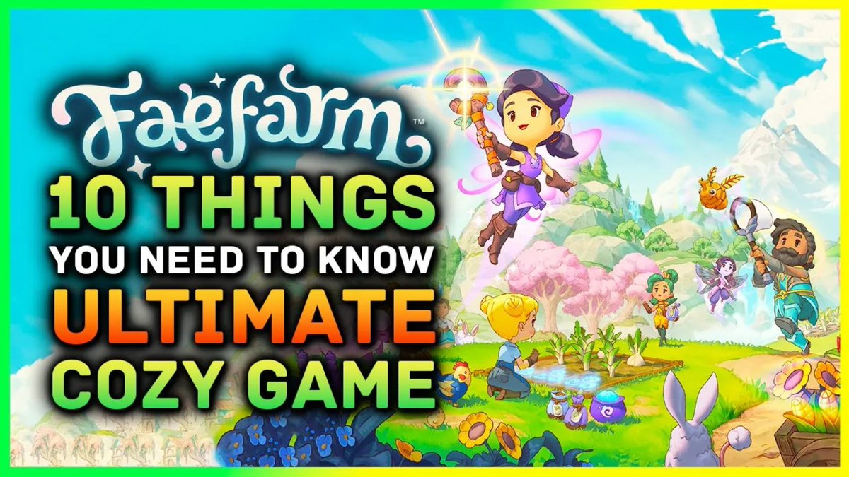 It's time, we can talk about Fae Farm! 🎉

We've had our eyes on this cozy game ever since <a href="/PhoenixLabs/">Phoenix Labs</a> announced it! So here's 10 things you need to know about this ultimate farming RPG sim 🌄

Check Here: youtu.be/f_NiBkmRwfE

Make sure to check out <a href="/FaeFarm/">Fae Farm✨</a> #AD #FaeFarm
