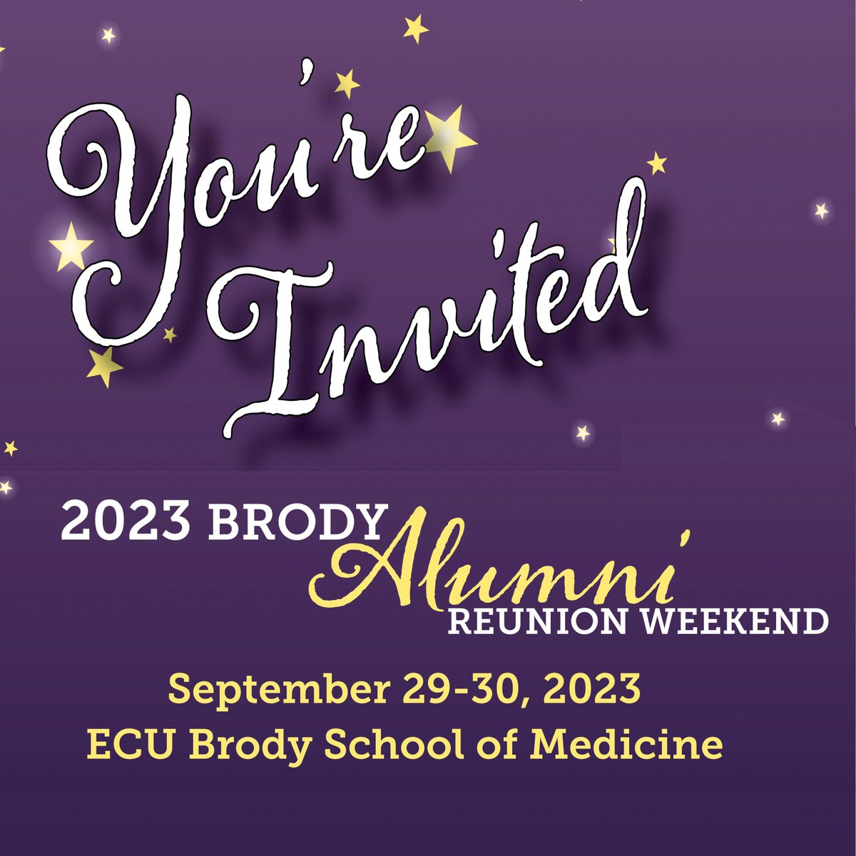 🎉 Exciting News, Alumni! The registration deadline for BSOM Alumni Reunion is EXTENDED to 9/15. 🎉 Don’t miss out on this chance to reconnect and reminisce! Register now before it’s too late here: medicine.ecu.edu/alumni/reunion…