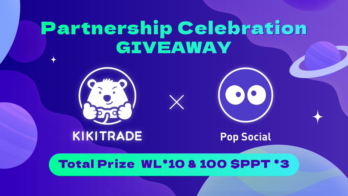 Partnership with Pop Social  
We'll give WL*10 and 100$ PPT x 3  

To enter: 

1. Follow
<a href="/ONEMINNFT/">1Minute</a>
<a href="/KikitradeHQ/">Kiki</a> 
<a href="/popapp_official/">Pop Social</a>

2. Like &amp; RT &amp; Tag 3  

Raffle in 48hr

For those who haven't downloaded yet, here's the app link: share.popso.me/download?invit……