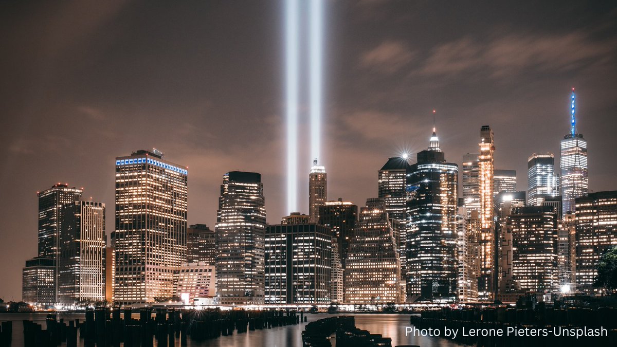 Today, as we remember events from 22 years ago, we remember the souls lost & those who showed bravery amidst tragedy. We will never forget. 'What separates us from animals, what separates us from the chaos, is our ability to mourn people we've never met.' D. Levithan