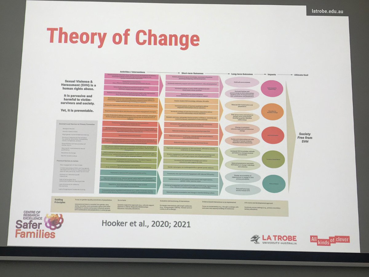 @leesahoo talking on our sexual violence primary prevention review & theory of change development. Need long term funding to ensure evaluations over time. National prevention policy key @Jess_Ison_ @hkkorsmeyer