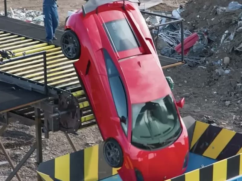 Youtuber compra una Lamborghini Gallardo e la lancia nel più grande trituratore al mondo auto.everyeye.it/notizie/youtub…