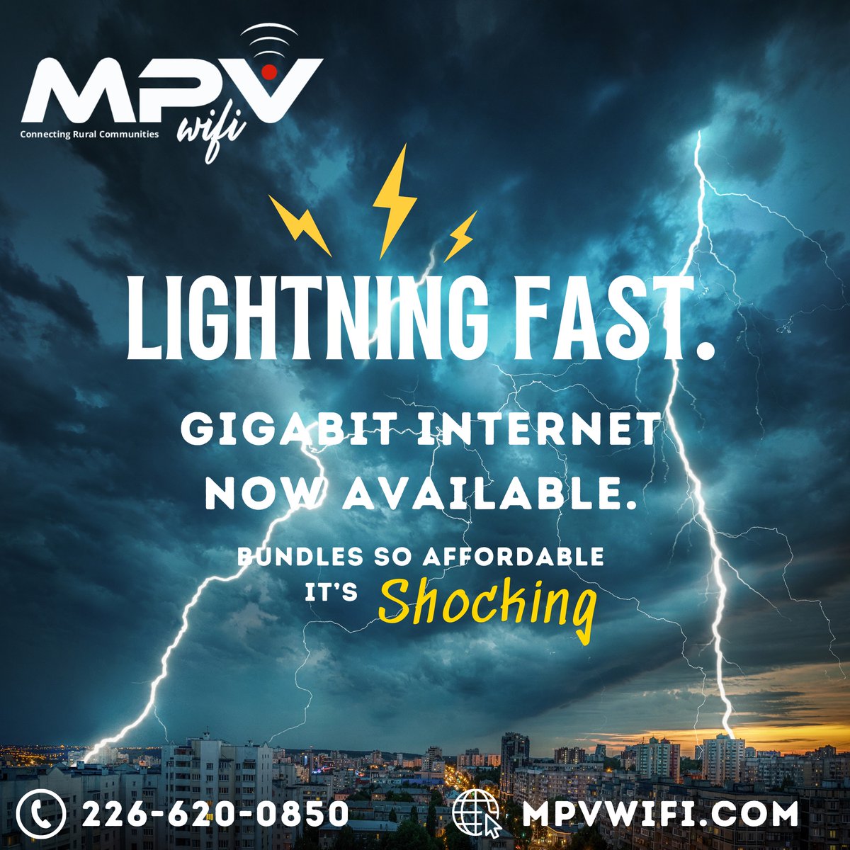 Serious speed now available with MPV Wifi. Internet up to 1 Gbps now available in Chatham and Sarnia. #gig #speed #mpvwifi