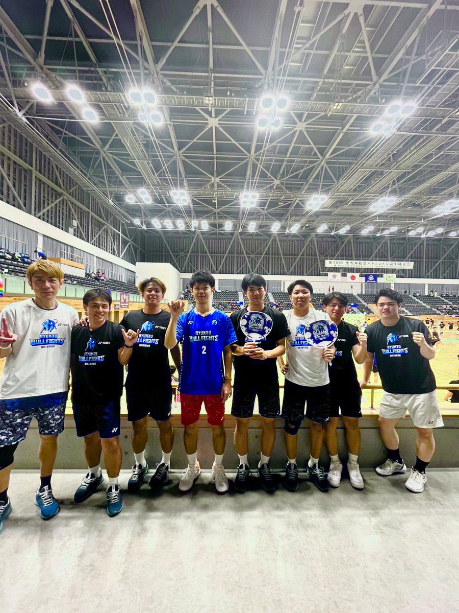 BULLFIGHTS12's tweet photo. 9月9日から福岡県で開催されました「全九州総合バドミントン選手権大会」において、菊地裕太選手がシングルスで優勝、森屋隆成選手が混合ダブルスで３位になりました。
菊地裕太選手は、12月24日から開催されます、「全日本総合バドミントン選手権大会」への出場を決めたことを併せて報告致します。 https://t.co/oCbn66z51q