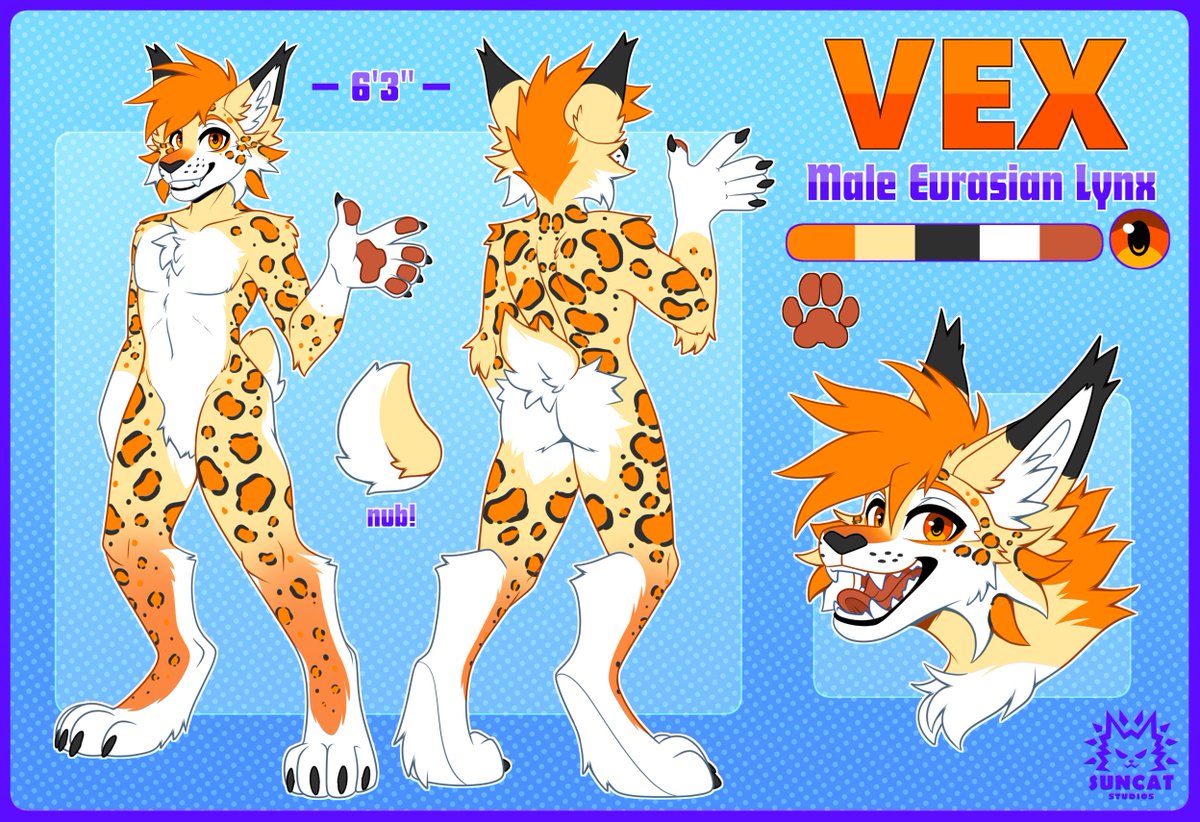 vexlynx_'s tweet image. 📌
hi i’m vex, my fursona can be either a lynx or a serval :)
you’ll find more info about me as well as ways to contact me and social media on tuft.party