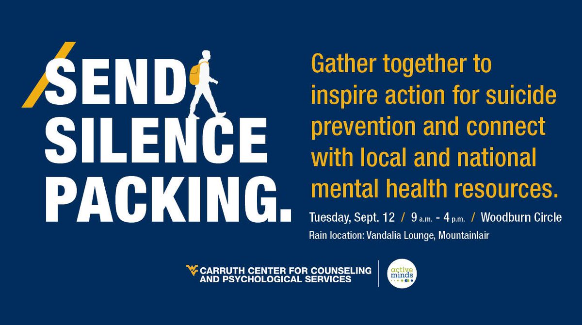 TOMORROW!! Join us from 9am-4pm to see the visual backpack display. Mental health professionals will be on site to support you and provide mental health resources! You can also write on the “Hope Wall” to send encouraging messages to your fellow students!