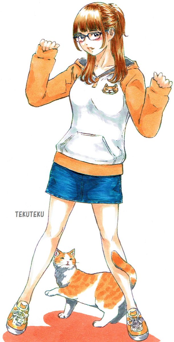 「#無言で眼鏡娘をあげる見た人もやる 」|TEKUTEKUのイラスト
