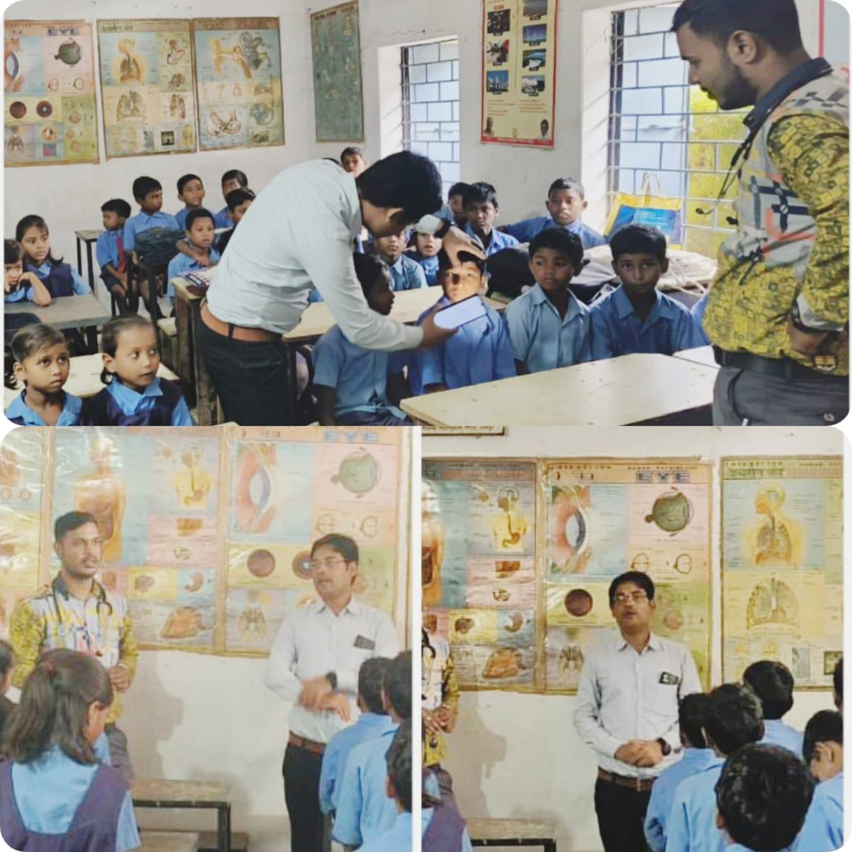 NISHTHA (@nishtha_cphc) on Twitter photo During the Eye Donation Fortnight, ophthalmic assistant and CHO conducted eye check-ups for students at the Government Primary School in Devri in the HWC-Chimarkel, Mahasamund, #Chhattisgarh.
<a href="/HealthCgGov/">Health Department CG</a> <a href="/usaid_india/">USAID India</a> <a href="/vishalchauhan_1/">Vishal Chauhan</a> <a href="/harshmangla/">Harsh Mangla IAS</a> @AyushmanHWCs During the Eye Donation Fortnight, ophthalmic assistant and CHO conducted eye check-ups for students at the Government Primary School in Devri in the HWC-Chimarkel, Mahasamund, #Chhattisgarh.
<a href="/HealthCgGov/">Health Department CG</a> <a href="/usaid_india/">USAID India</a> <a href="/vishalchauhan_1/">Vishal Chauhan</a> <a href="/harshmangla/">Harsh Mangla IAS</a> @AyushmanHWCs