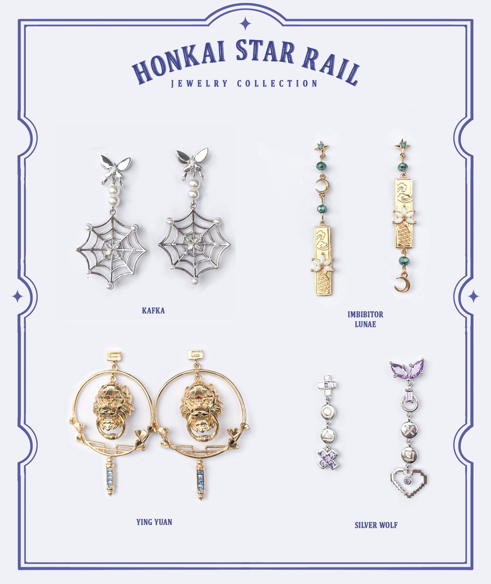 PunchuuClub's tweet photo. [RT help us a lot!] 

OUR KICKSTARTER HAS STARTING! 

🌟HONKAI STAR RAIL: JEWELRY COLLECTION 🌟

Goals:

🕸️KAFKA 
🦁JING YUAN 
🎮SILVER WOLF 
🪷IMBIBITOR LUNAE 

and more!

LlNK  BEL0W! ⬇️ Please share this so that it reaches as many people as possible! THANK YOU #HonkaiStarRail https://t.co/F3wkfu44Rv