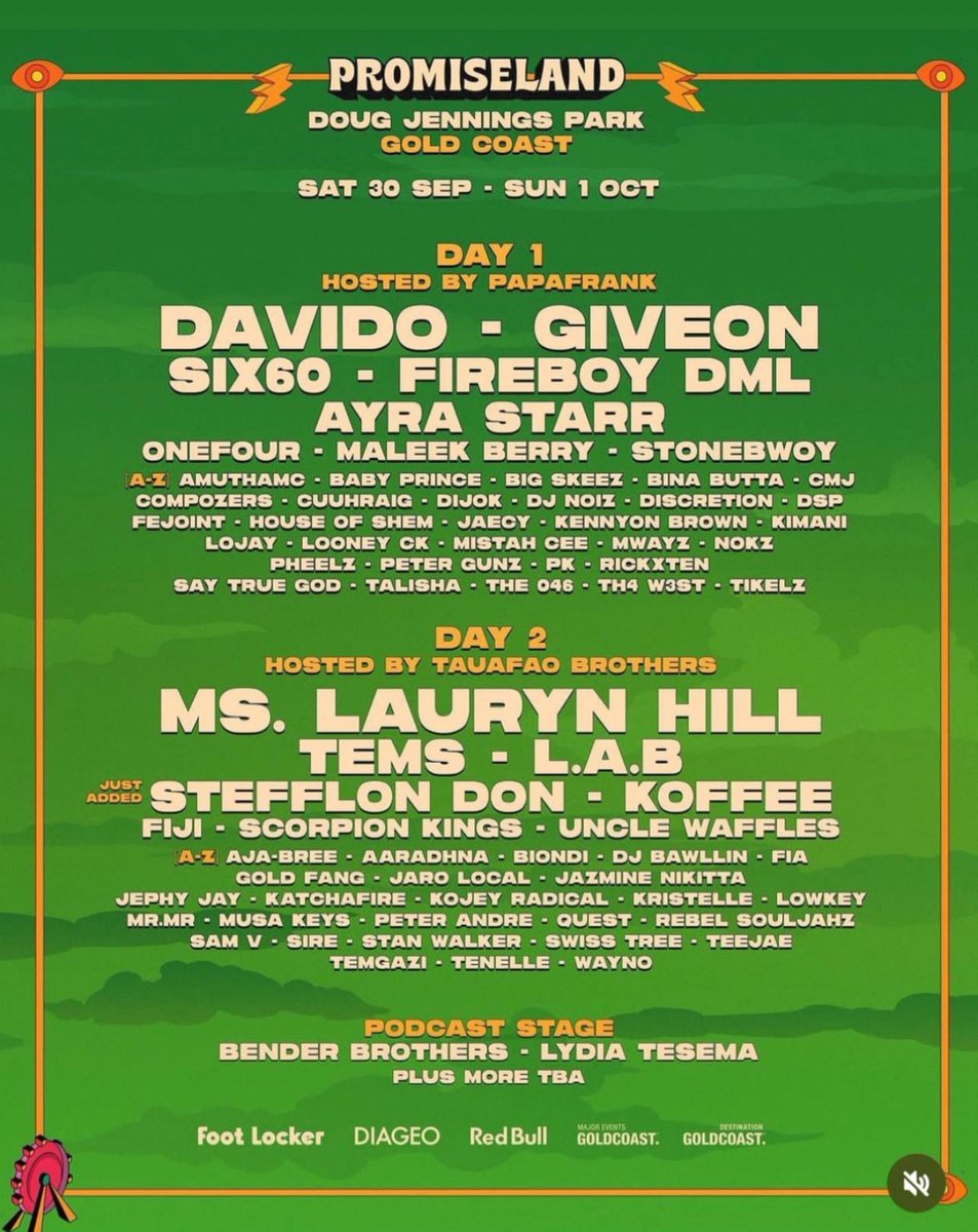 blaccmajek's tweet image. Davido will be headlining and performing at 

Promiseland festival 🇦🇺 - 30th of September 
Eden Festival -  🇳🇿 7th of October