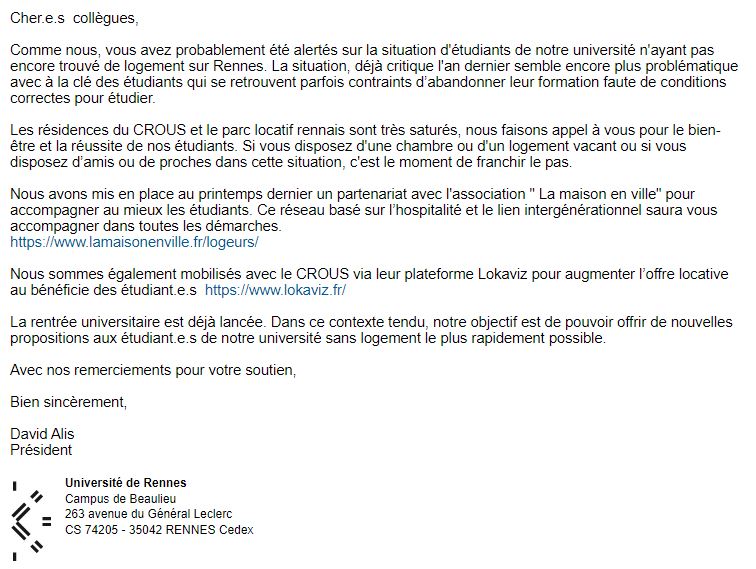 typhndiouf's tweet photo. #Solidarité #LogementEtudiant🙏
L'appel de Cécile Lecomte, VP Formation et vie étudiante @RennesUniv à retrouver ici
https://t.co/pxE8LaKSr8 https://t.co/LfPQFhqv7o