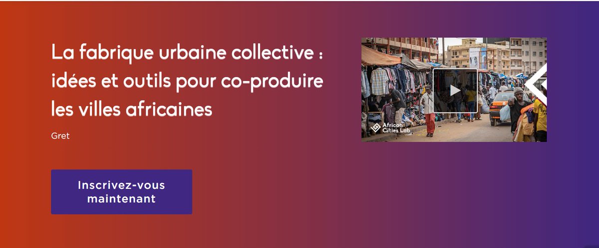 An another interesting MOOC proposed by the @AfricanCtiesLab: 'La fabrique urbaine collective : idées et outils pour co-produire les villes africaines'. Courses will begin on the 25th of September. Register here ➡️ courses.africancitieslab.org/courses/course…