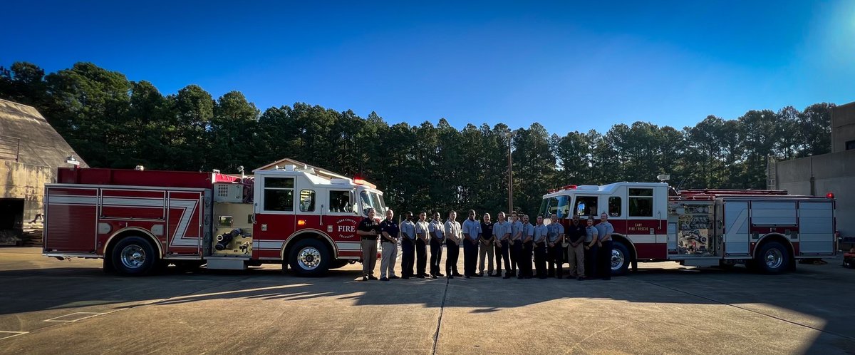 First responders throughout #WakeCounty paused this morning to reflect on the 22nd anniversary of #Sept11. #NeverForgotten Pic 1: Wake County Fire Services/Emergency Management, @WakeCountyEMS Pic 2: Wake County Fire Training Center, @caryncgov Fire Department