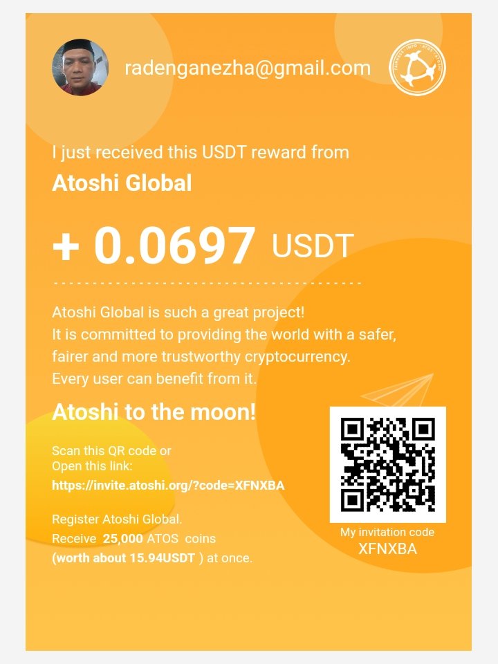 radenganezha's tweet photo. Click on this invitation link to register an Atoshi Global account, we BOTH get 25,000 ATOS FOR FREE.

https://t.co/TtHPsdObYt

#atoshiglobal
#atoshitothemoon https://t.co/ScembN0Tf6