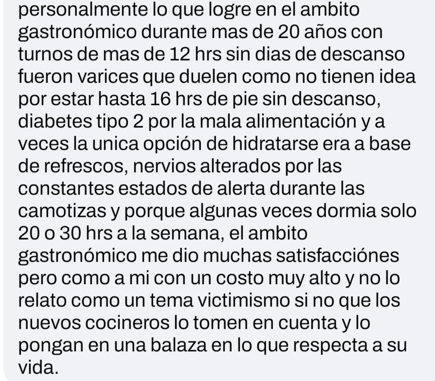 TerrorRestMX's tweet photo. Esto es la normalidad en la industria restaurantera.

Sin filtros, sin romantizacion.

Así de cruda es. 

Comentario publicado en nuestro perfil de FB. https://t.co/dbHQQqqyrN