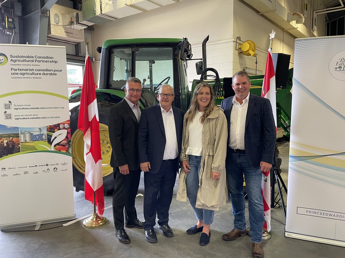 AAFC_Canada's tweet image. The #GoC and @AgInfoPEI announce up to $46M over the next five years through the new #SustainableCdnAg partnership to support new market opportunities and strengthen the climate resiliency for #PEIAg farmers. ow.ly/5HSV50PKbnF