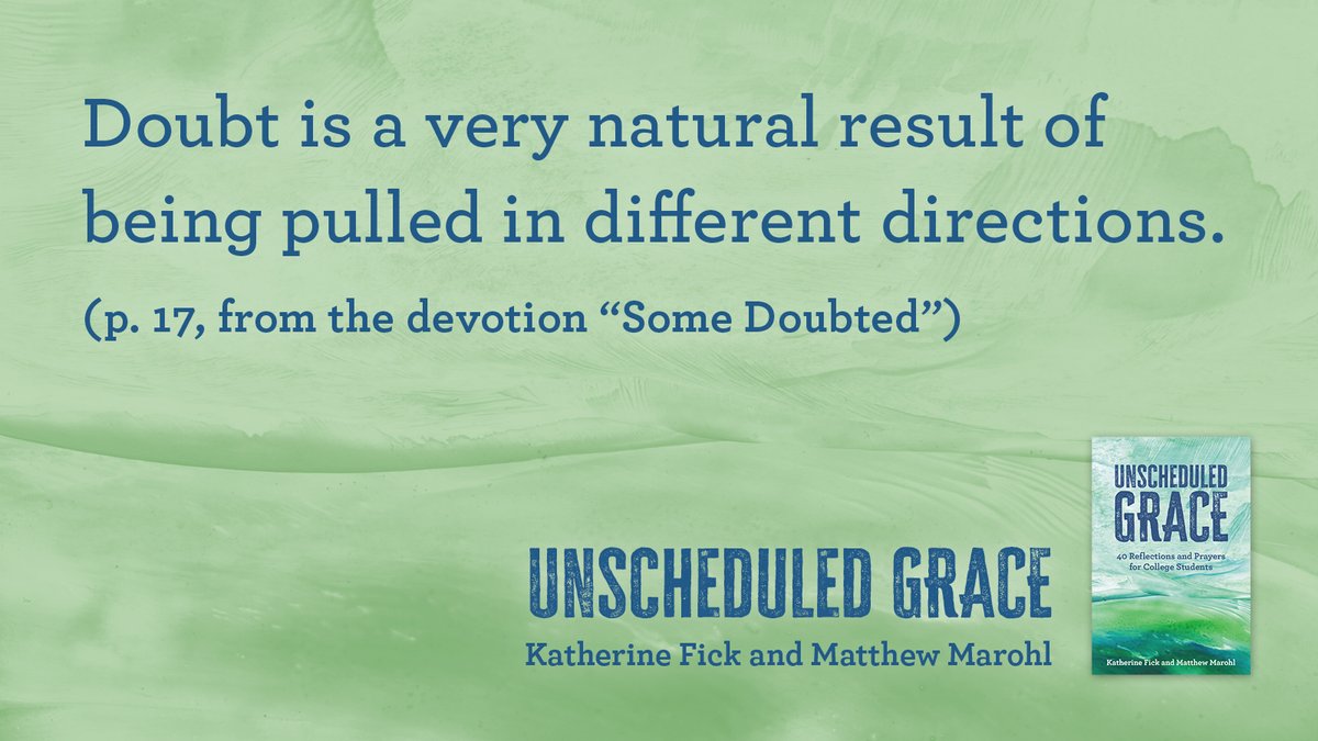 College is a time of many changes. It’s an important time of life to be reminded that God is with them and their doubt is okay. Send our new college devotional, Unscheduled Grace, to the recent graduates of your youth group who are now in college! bit.ly/3PtF0BT