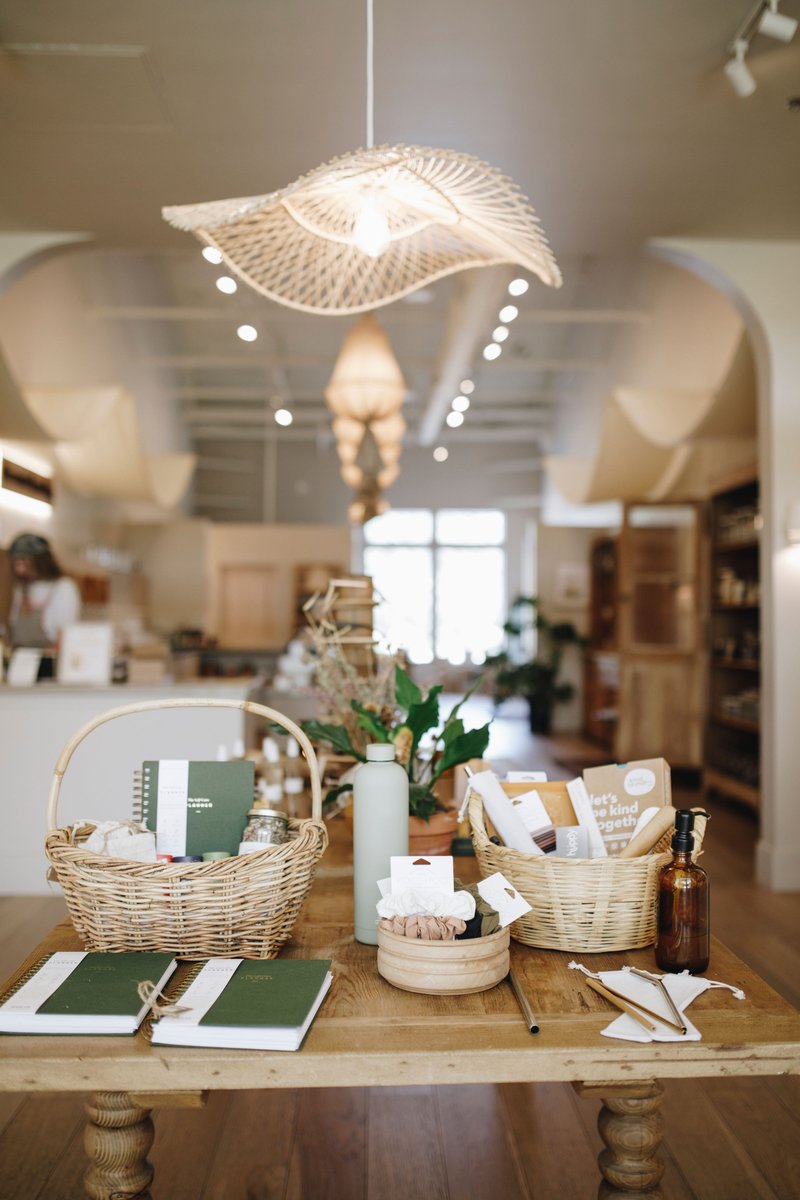 WasteLessShop's tweet photo. Needing a restock on your favorite eco-friendly products? Come visit us!

We'd be happy to help you refill your soaps &amp; laundry detergents from our #BulkBar, pick out your new go-to lip balm from @poppyandpout, or pick out a soy candle from @havenandflux.

Or have any products yo https://t.co/5QvtioV35H