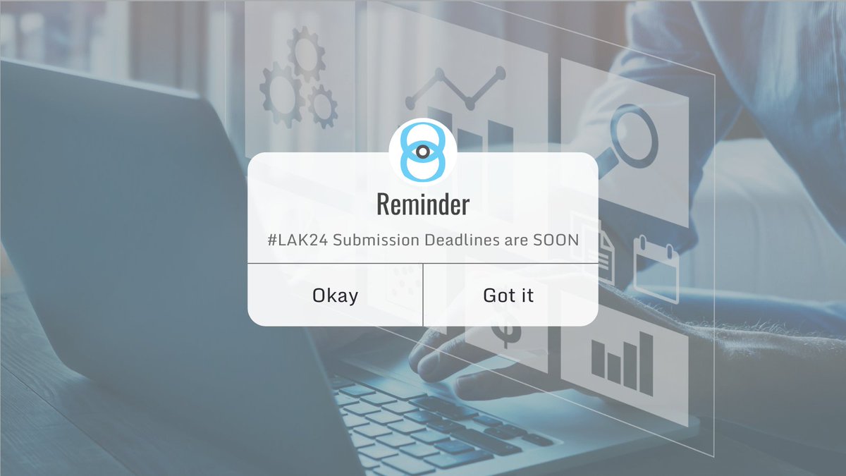 Are you writing yet? #LAK24 Deadlines are fast approaching! Pre-conference Workshop and Tutorial proposals are due September 25 at 11:59pm AOE. Check the CFP for more info: solaresearch.org/events/lak/lak… #learninganalytics #DataScience