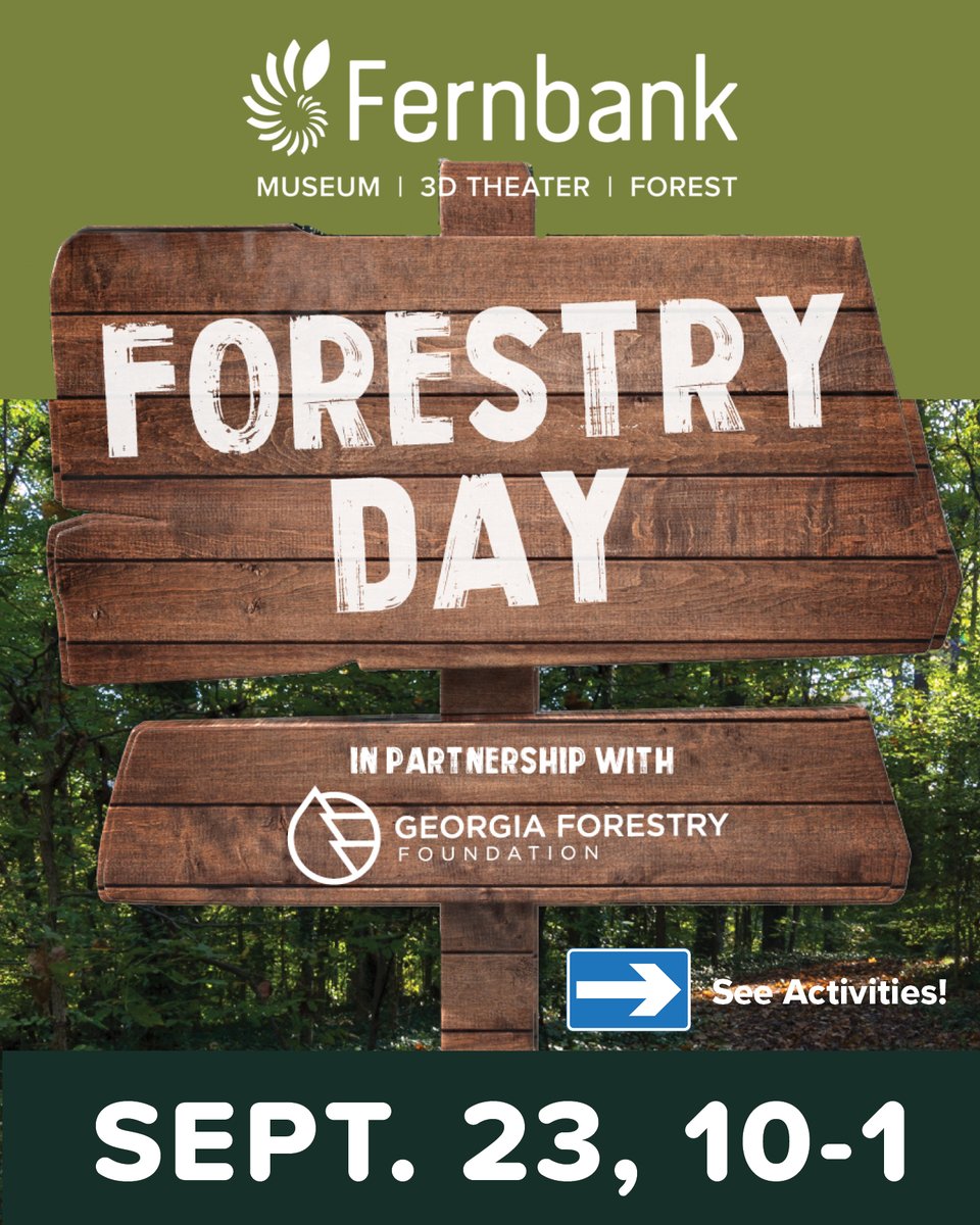 GaForestryFdn's tweet photo. Have family-fun with interactive nature activities at Forestry Day at Fernbank!
Meet: @CNCNature @GeorgiaAudubon @GaTrees @UGAWarnell and more partners!
LEARN MORE here: https://t.co/6e7OaNxfU8
#forestry #forestrydayatfernbank #ferbankmuseum #1forestrystate #gaforestswork https://t.co/zYCVuG1LJB