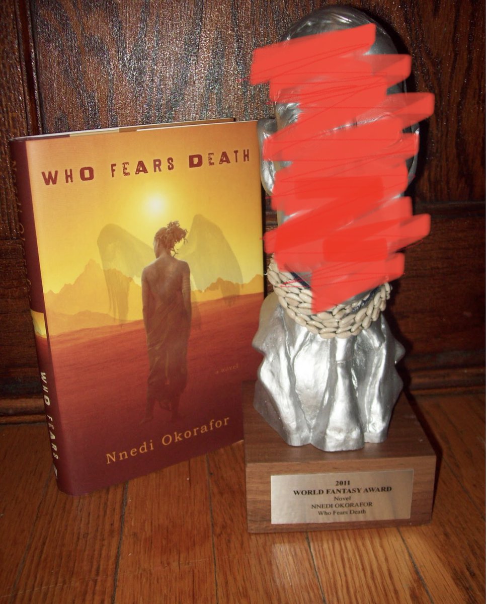 Since there is so much chatter from racists on Twitter right now calling me a n—r, guess what, I’m the one responsible for starting the conversation that led to getting rid of his face as the World Fantasy Award by speaking up. 

Yep, ME, *that* African.

nnedi.blogspot.com/2011/12/lovecr…