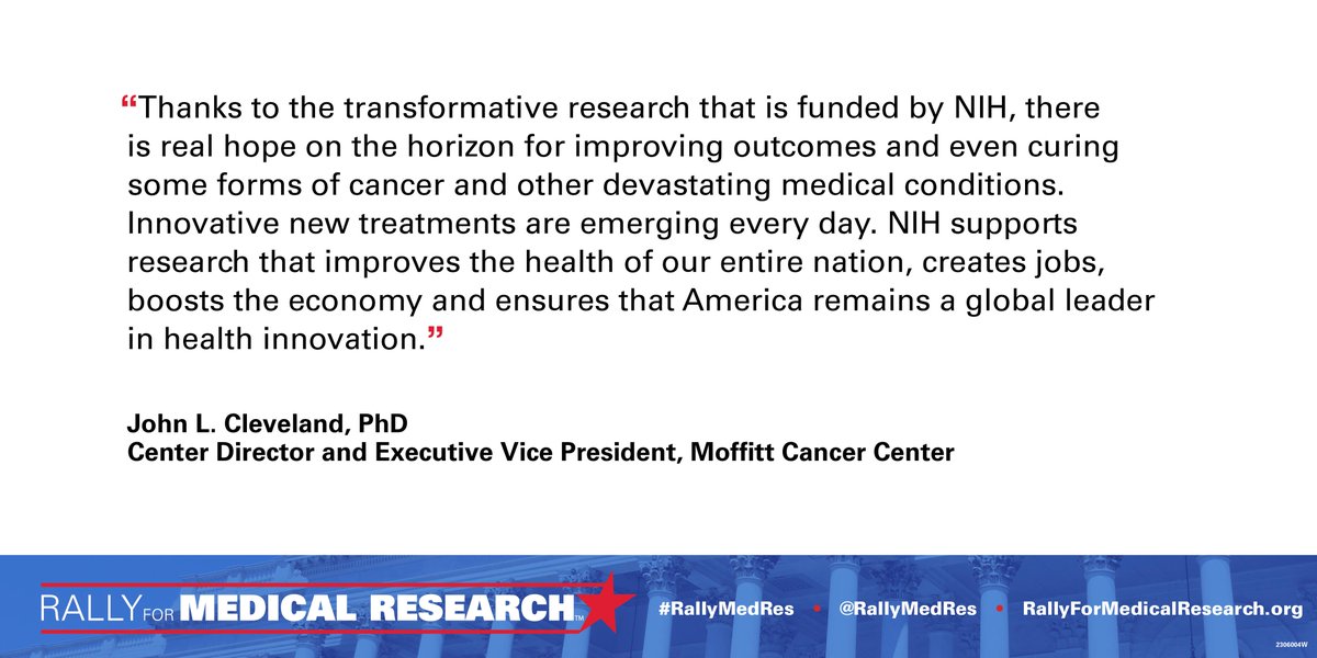 The Rally for Medical Research (September 13-14) depends on the efforts of all of our partners, including Gold Supporters like the Moffit Cancer Center. bit.ly/3Py4Qo3 #RallyMedRes @MoffittNews