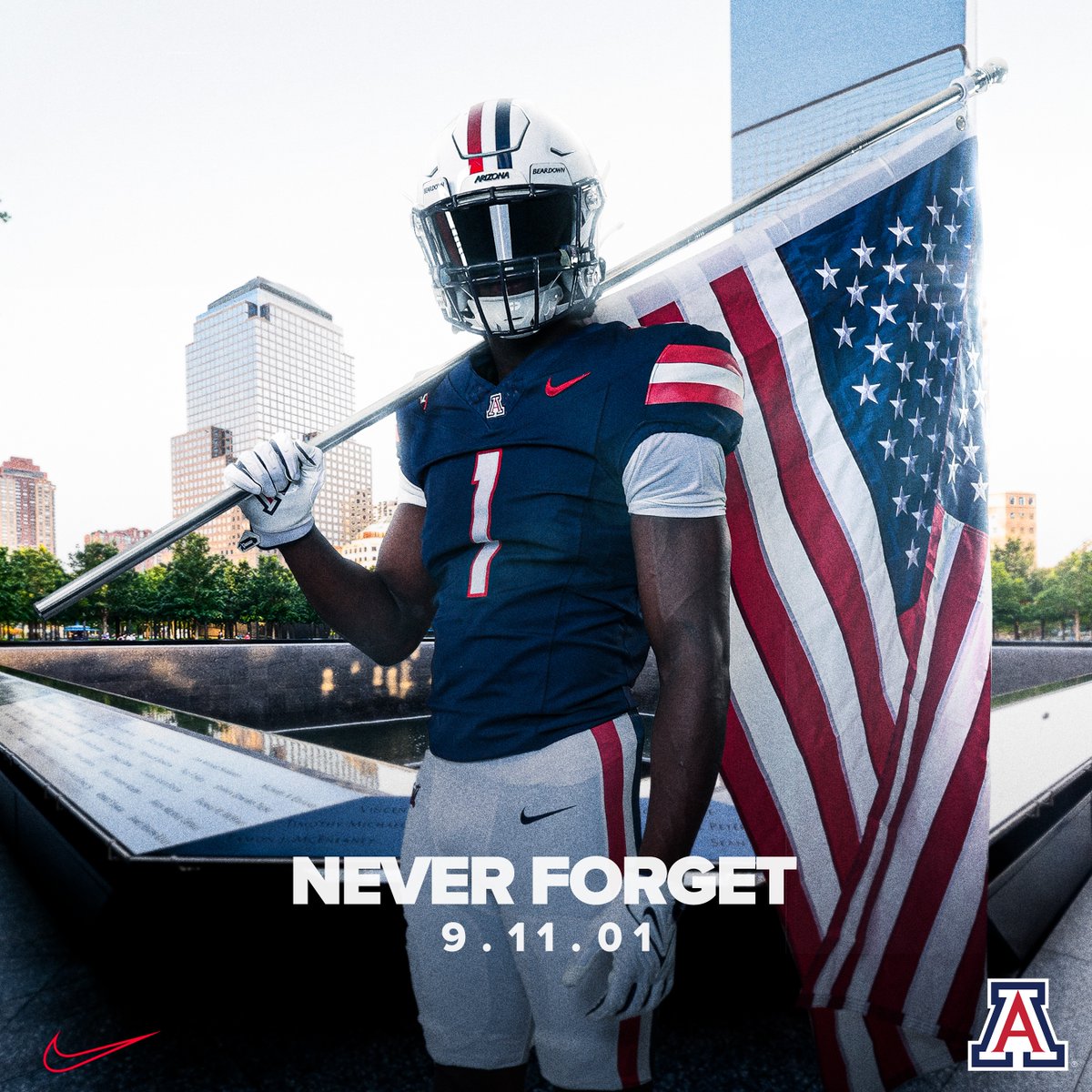 ArizonaFBall's tweet photo. Today, we remember, honor and stand united. 🇺🇸 https://t.co/kkC0NmxBLS