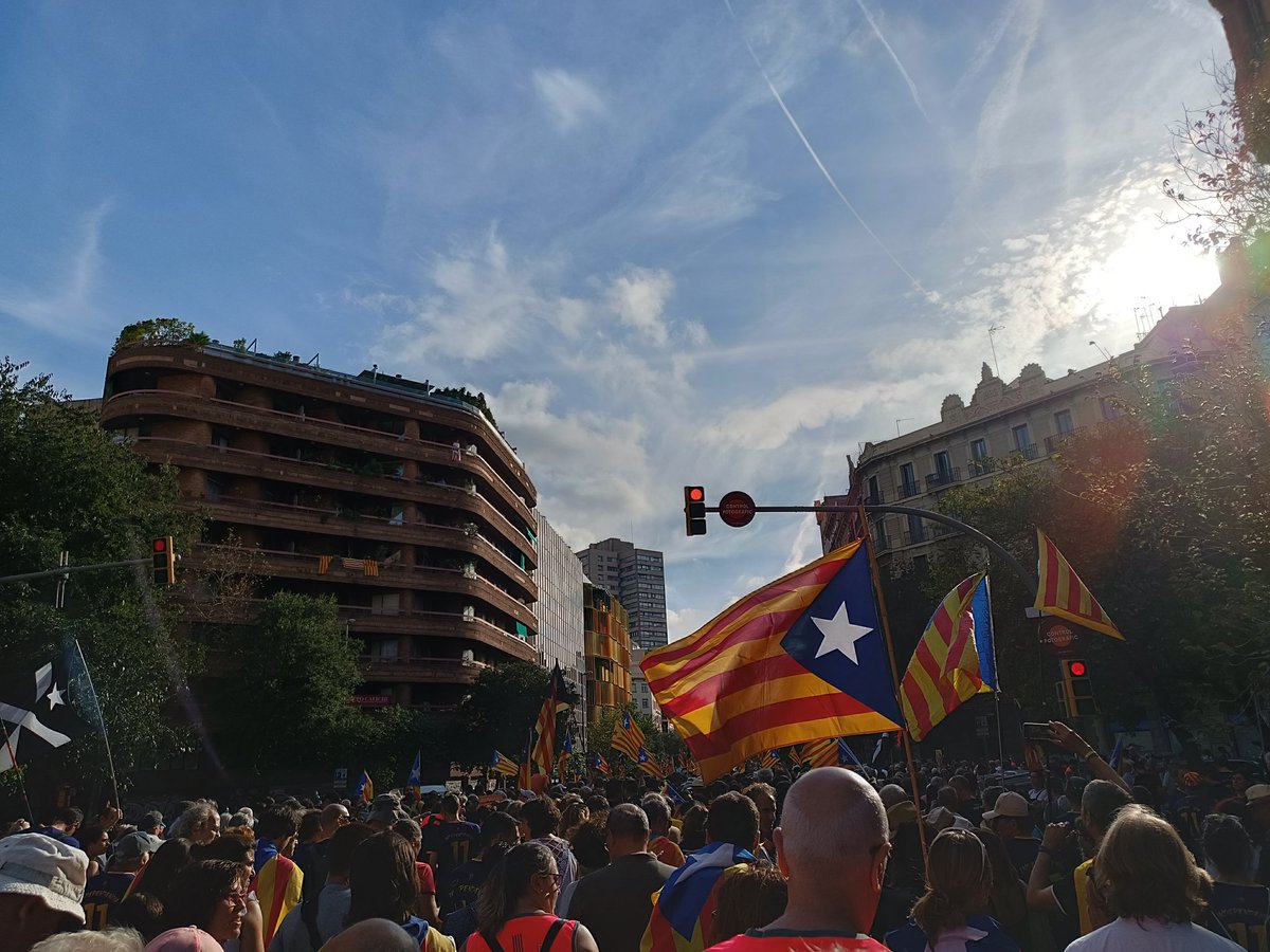 It's Catalonia's national day and hundreds of thousands fill the streets of Barcelona for the 12th year in a row. Madrid can jail, can exile and repress hundreds through lawfare tactics. But it cannot take away from the Catalan people the will of freedom and independence.