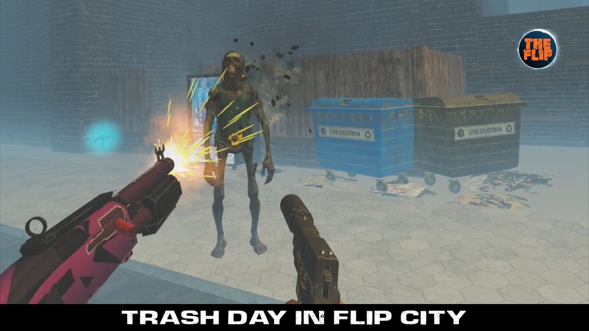 GamerSan's tweet photo. POV: You're about to turn a fiend into Fiend confetti. ๐ง๐ฅ This is what we call trash day in #FlipCity, and we're taking out the garbage, one shotgun blast at a time!
(Very much in-development work-in-progress...)
#ZombieDev #BiteThis! #GameDev
#IndieGame #IndieDev #VR #MetaQuest #MadeWithUnity #ScreenshotZomday