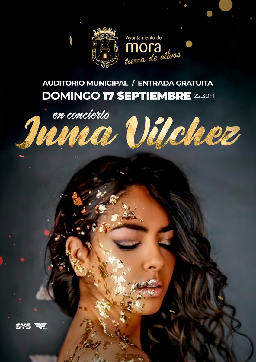 #Feria2023Mora - DOMINGO 17 - 23h
#AuditorioMunicipalMora⭐️𝗜𝗻𝗺𝗮 𝗩𝗶𝗹𝗰𝗵𝗲𝘇⭐️ #𝗘𝗻𝗖𝗼𝗻𝗰𝗶𝗲𝗿𝘁𝗼

Sorprendete con letras dedicadas a los #toros #campo #caza
¡𝗘𝗻𝘁𝗿𝗮𝗱𝗮 𝗚𝗥𝗔𝗧𝗨𝗜𝗧𝗔!
¡𝗩𝗲𝗻 𝗮 𝗱𝗶𝘀𝗳𝗿𝘂𝘁𝗮𝗿 𝗱𝗲 𝗹𝗮 #𝗙𝗲𝗿𝗶𝗮𝗱𝗲𝗠𝗼𝗿𝗮!

#Mora