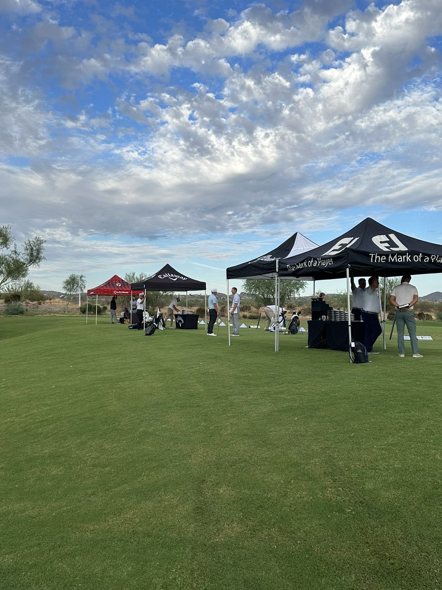 SWSectionPGA's tweet photo. The opening round of the 66th Southwest PGA Championship/PPC has begun at @WeKoPa. On the line is the title. ✅ Qualifying spots for the @PGA Professional National Championship. ✅ An exemption into the 2024 @WMPhoenixOpen ✅. 💰 💴 ✅. Follow along live - https://t.co/3XP7VGNRpH https://t.co/hfJzqWZauc