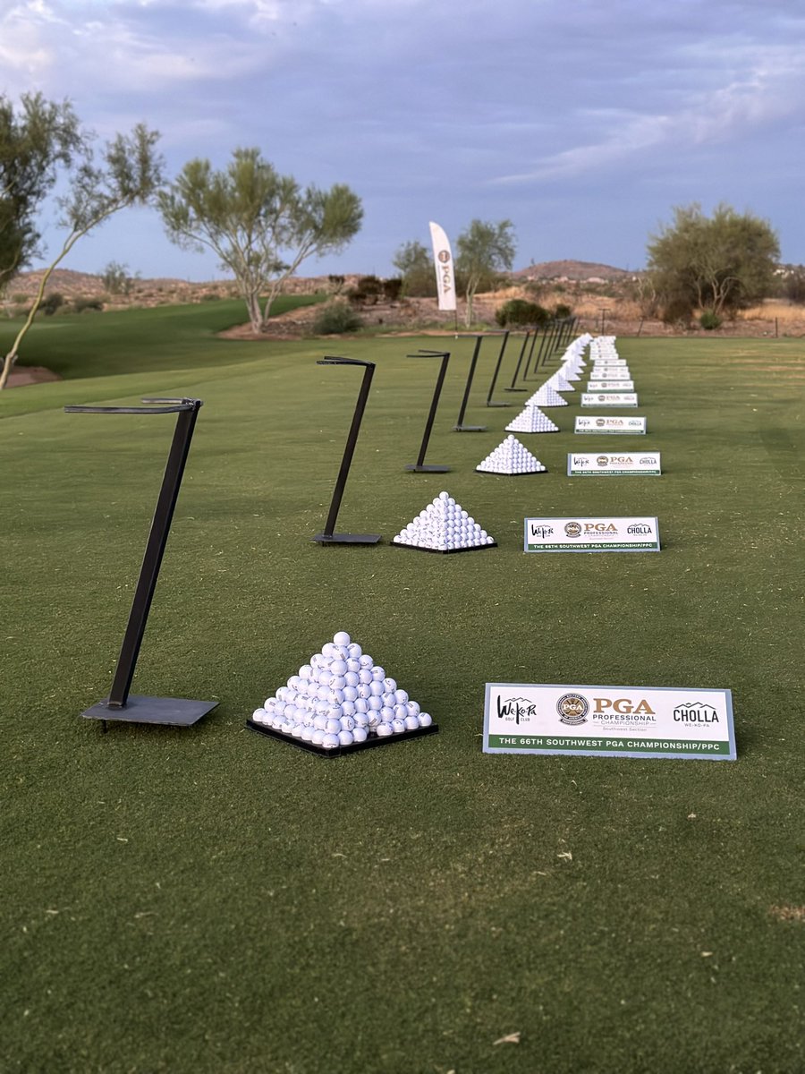 SWSectionPGA's tweet photo. The opening round of the 66th Southwest PGA Championship/PPC has begun at @WeKoPa. On the line is the title. ✅ Qualifying spots for the @PGA Professional National Championship. ✅ An exemption into the 2024 @WMPhoenixOpen ✅. 💰 💴 ✅. Follow along live - https://t.co/3XP7VGNRpH https://t.co/hfJzqWZauc