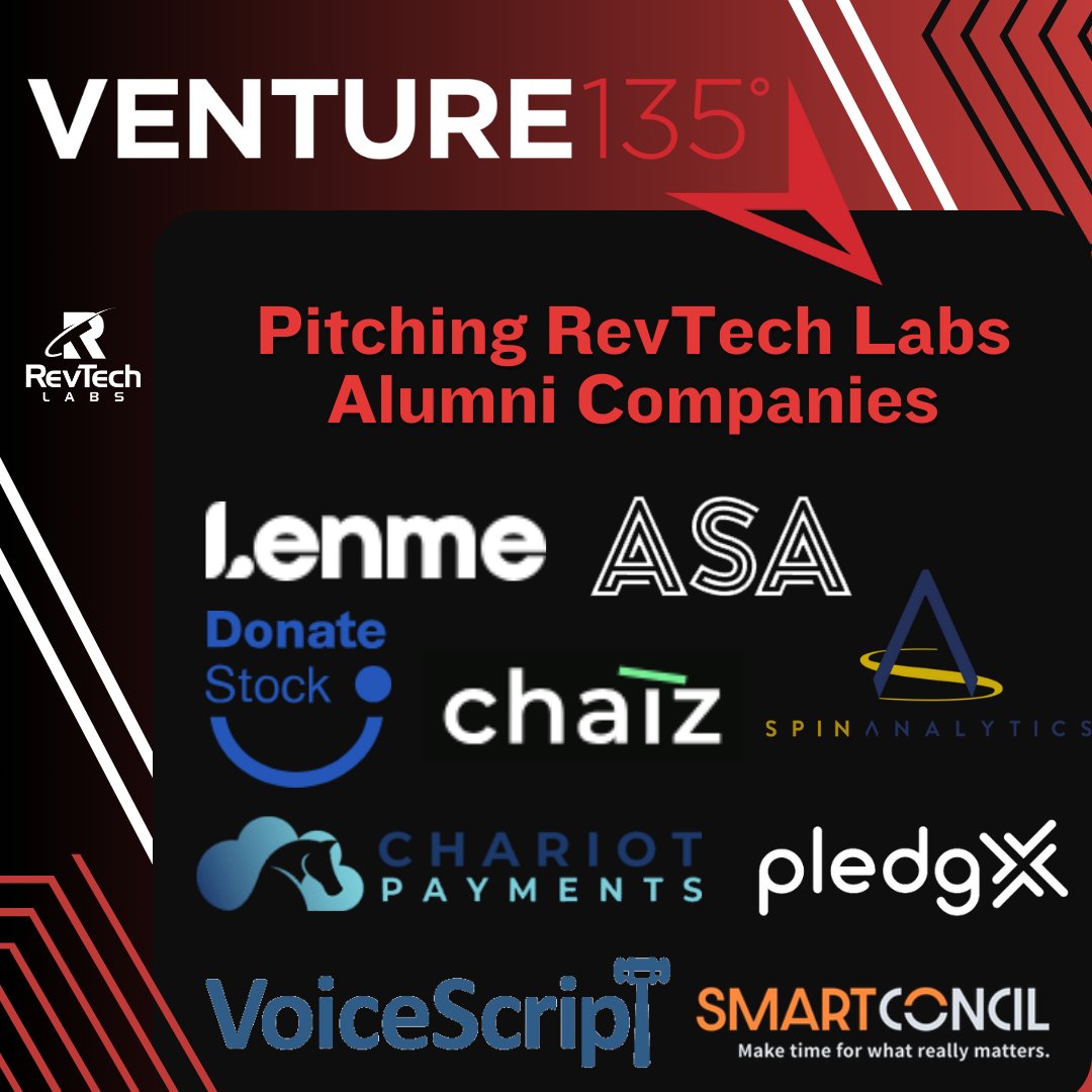 We are thrilled to announce the lineup of @RevTechLabs Alumni companies that will be taking the stage at this year's Venture135 conference on November 14-15 at @Barings.🌟 Join us as they pitch their visions for a brighter, tech-driven future!👉 lnkd.in/gyFU9vyB