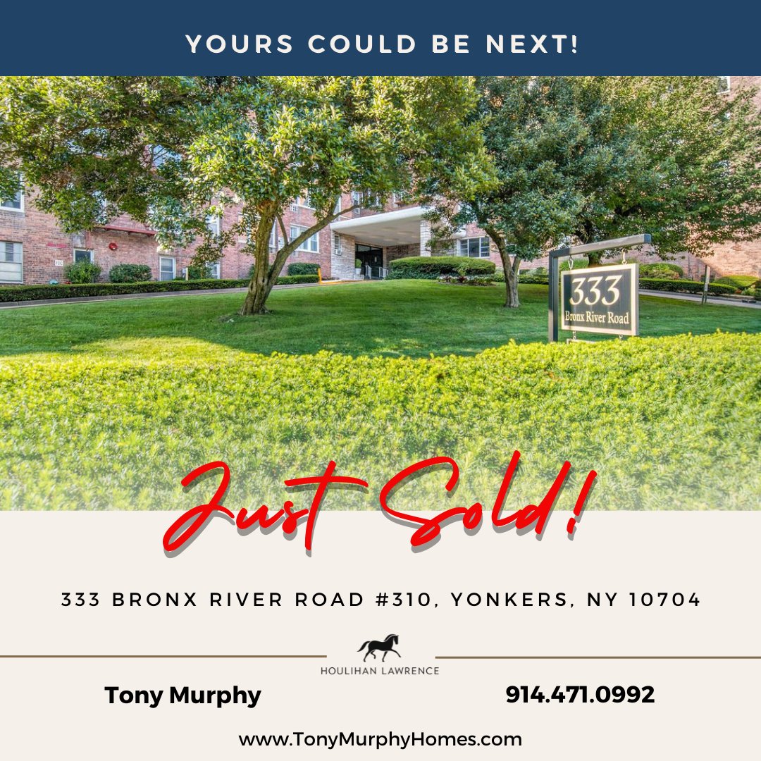 TonyMurphyHomes's tweet image. Just Sold by Tony Murphy! 

333 Bronx River Road #310, Yonkers, NY 10704

Congratulations to my client, the seller!

Call today for your FREE no obligation home market valuation 914.471.0992
#JustSold #RealEstate #1BROKERAGE #Realtor #RealEstateAgent #Home #Yonkers #Westchester