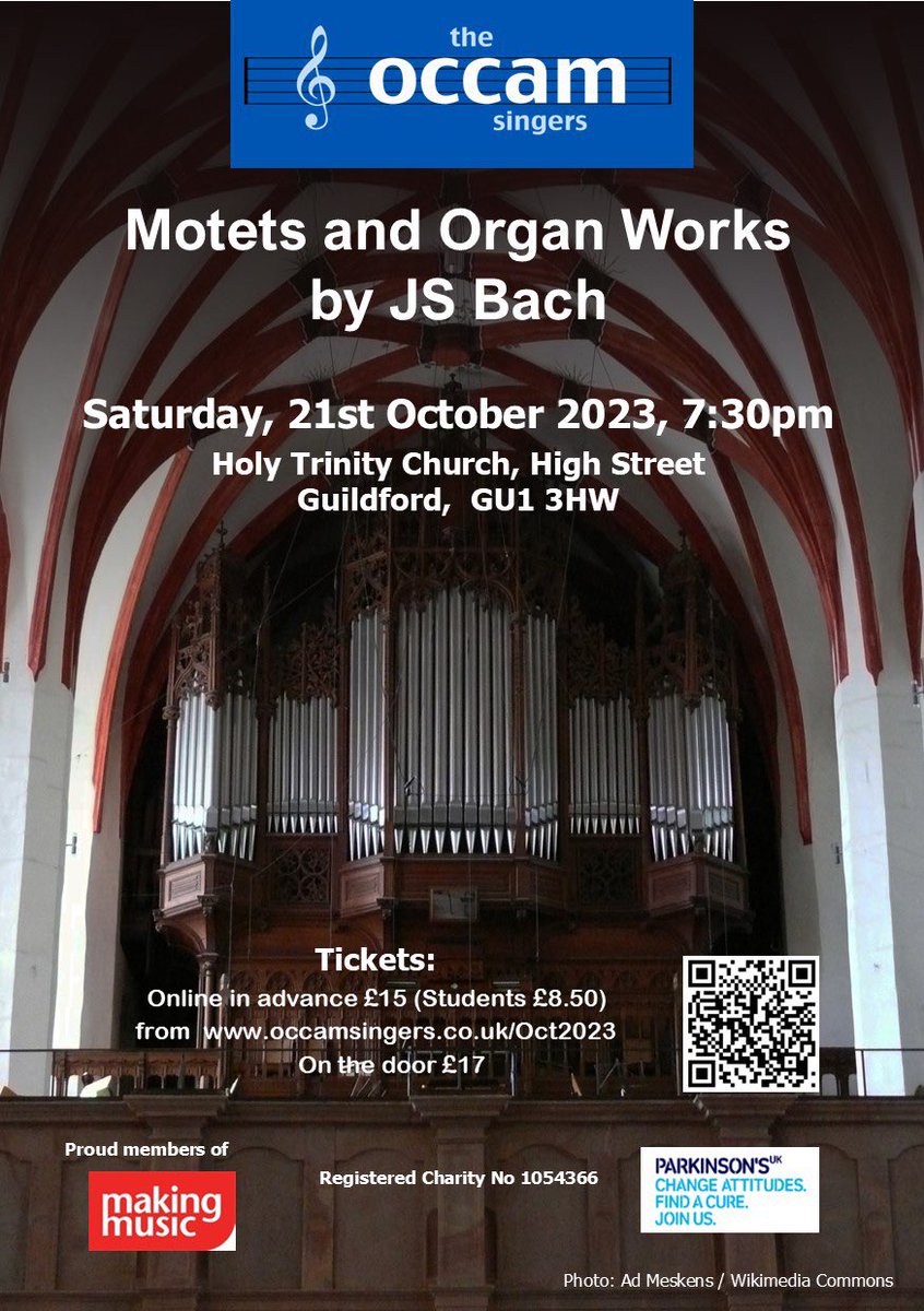 Here is a date for your diary! There will also be a pre-concert talk by Nicholas O’Neill at 6.30pm - not to be missed! Book your tickets here:

the-occam-singers.sumupstore.com

See you there!