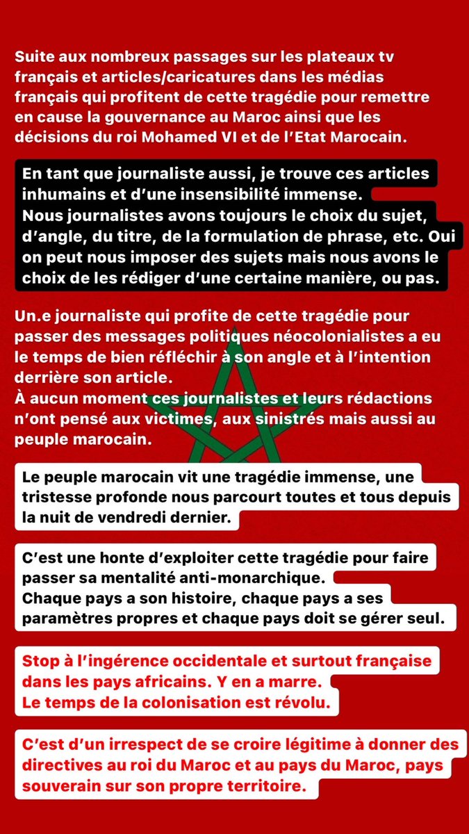 ladaronnedurezo's tweet photo. Je le répète encore aux médias français : C’est d’un irrespect de se croire légitime à donner des directives au Roi du #Maroc et au pays du Maroc, pays souverain sur son propre territoire. https://t.co/2HT1vCOjpI